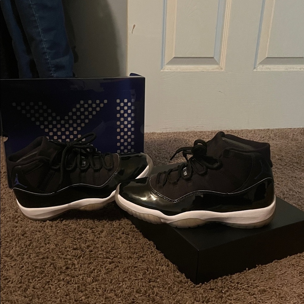 Jordan Kids Black and White High-Top Sneakers